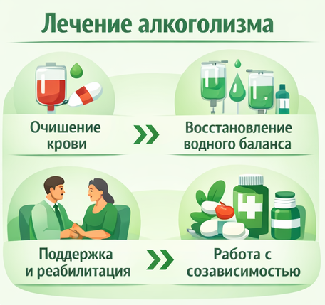 лечение алкоголизма в Рязани этапы